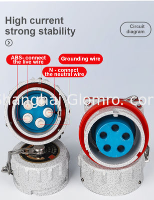 16A/32A/60A/100A/150A/300A YT/XZ/YZ-4 IP66 4pin 220v/380V Explosion Proof Plug and Socket