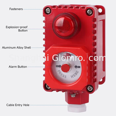 Explosion-Proof Fire Alarm Button 1-Position or 1-Position with Indicator Light Exde(mb)IIC T6 Gb DC24V AC220V
