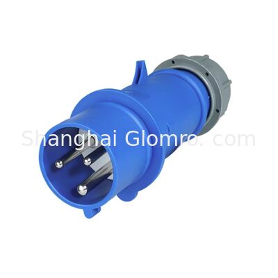 Copper pins with nickel plating IP44 Waterproof Industrial Plug16A 200-250V 32A 380-415V