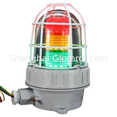 90dB IP66 Buzzer Alarm Sound Light Multi-colors Tri-color Explosion Proof Audible and Visual Light with Cover for Oil and Gas