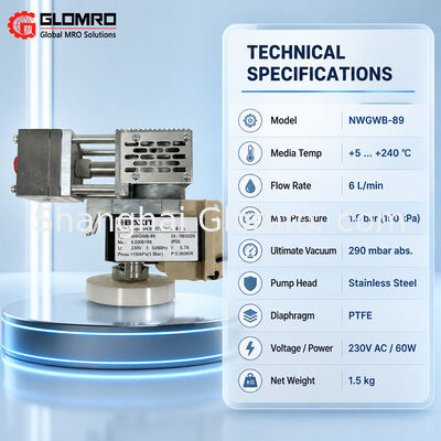 BAXIT NWGWB-89 High Temperature Diaphragm Sampling Pump Oil-free Vacuum Pump for CEMS Flue Gas VOC Monitoring