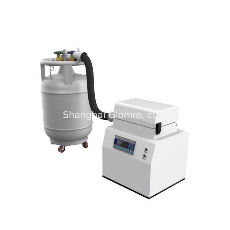 On-demand liquid nitrogen cryogenic grinding instrument with temperature protection to ensure the integrity of sample activity