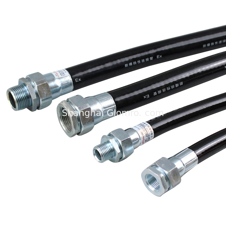 BNG Series Explosion Proof Flexible Conduit Hose Carbon Steel Rubber Construction for Hazardous Areas